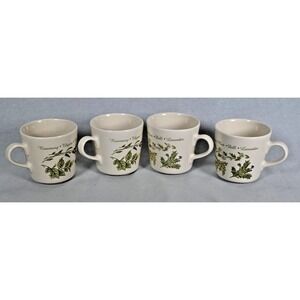 Set of (4) Corelle Coordinates Stoneware Thymeless Herbs Tea Cups Mugs